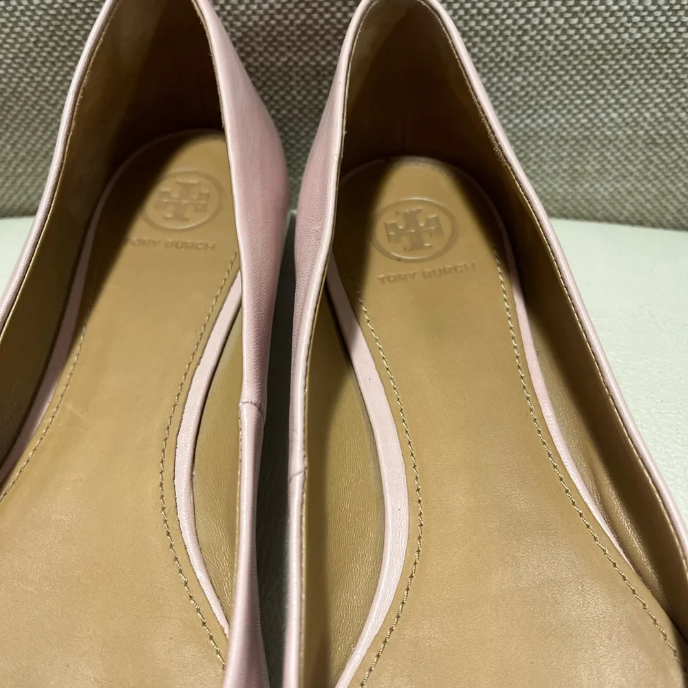 Tory Burch Benton Sea Shell Pink Ballet Flats Women’s Size 10